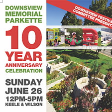 Downsview Memorial Parkette 10 Year Anniversary