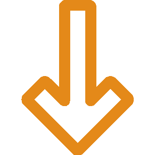 Down Arrow in orange