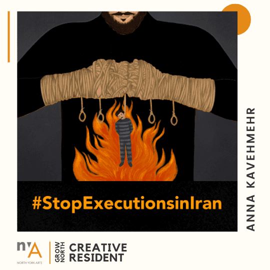 Grow North Creative Residency – Anna Kavehmehr informs about Iranian Protesters at Risk of Execution – Anna Kavehmehr/Grow North